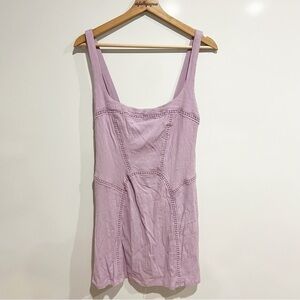 Free People Beyond Me Crochet Slip Mini Dress